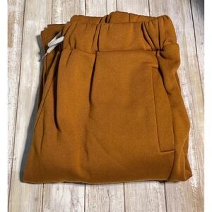 We The Opps! Women's Cargo Sweatpants Large Brown Embroidery Heart‎ Detail